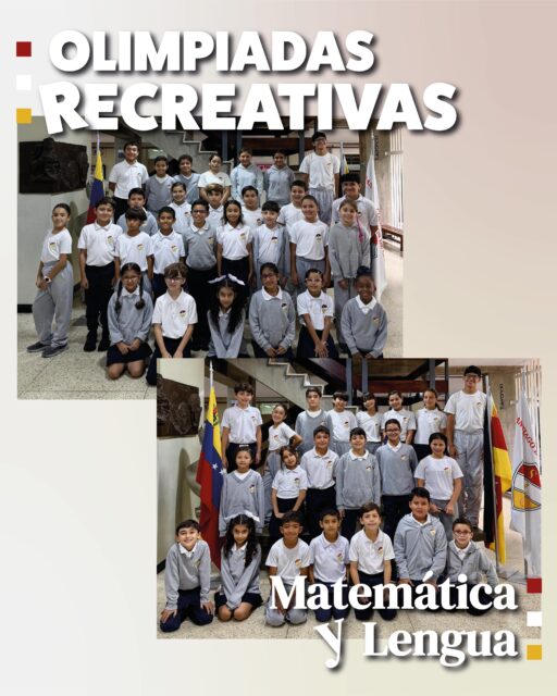 Queremos felicitar a todos los alumnos que participaron en las Olimpiadas Recreativas de este año. El pasado sábado 09/05 se celebró la edición de Matemática y el sábado 16/05 la edición de Lengua. Ver su esfuerzo, dedicación y entusiasmo en cada etapa nos llena de mucho orgullo. ⭐️💪🏻
Hacemos un reconocimiento especial a quienes lograron alcanzar medallas de Oro, Plata y Bronce por su constancia y talento, y un agradecimiento a nuestros queridos profesores y padres por su apoyo incondicional en cada paso. ¡Este logro es de toda la familia escolar! 🦁✨
Estos fueron nuestros destacados participantes:
🧮 OLIMPIADA RECREATIVA DE MATEMÁTICA
• 1er grado:
Daniel Ignacio Esteves
Mía Valentina Álvarez
• 2do grado:
Andrés Alejandro Rivero
David Alejandro Martínez
Ignacio Andrés Vivas
Juan Ignacio Gómez
Luciano Brandy
• 3er grado:
Adriana Sofía de Freitas
Ignacio Fernandes
Isabella Sofia Salas
• 4to grado:
Adrián Alejandro de Abreu
Anabella Brandy
Lucia Daniela Pérez
• 5to grado:
Andrés Ignacio Quispe
Fabiana Valentina Barrios
Fabricio Alfonso Villa
Guillermo Alejandro Viale
Isabel Cristina de Freitas
Juan Ignacio Mendoza
Victoria Valentina Mena
• 6to grado:
Martina Barceló
📚 OLIMPIADA RECREATIVA DE LENGUA
• 1er grado:
Anabella del Carmen Bolívar
Hanna Mendez
Santiago Curci
Emma de los Ángeles Méndez
Julietta Alejandra Salon
Mía Valentina Álvarez
Sofía Valentina Suarez
• 2do grado:
Luciano Brandy
Gabriel David Hernández 
Alana Sophia Rodelo
Ignacio Andrés Vivas
Matías Gabriel Marcano
Mauricio Andrés Zambrano
Carlota Arechavaleta
Emma Lasry
Mathias Alexander Leal 
• 3er grado:
Aquiles Rafael Millán
• 4to grado:
Jorge Miguel Paris
Jorge Daniel Rivero
Aaron Alejandro Wurster
• 5to grado:
Isabel Cristina de Freitas
Veronica Isabella Perez
Andres Ignacio Quispe
John Alejandro Magdaleno
Chantal Guadalupe Perez
Daniela Maria Valle
Fabiana Valentina Barrios
Matthias Alejandro Barrios
Nour Marie Perez
• 6to grado:
Alexander Gabriel Abreu
¡Orgullo Santiagueño! Que este sea solo el inicio de muchos éxitos más. 🚀🫆
#OlimpiadasRecreativas #MatemáticaYLengua #CSLC #ColegioSantiagoDeLeón #ColegiosEnCaracas